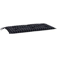Gartenbank-Auflage Schwarz Karomuster 100x50x7 cm Oxford-Gewebe vidaXL von VIDAXL