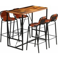 Bar-Set 5-tlg. Altholz Massiv und echtes Ziegenleder vidaXL Bar-Set 5-tlg. Altholz Massiv und echtes Ziegenleder vidaXL von VIDAXL