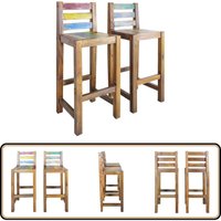 Barhocker 2 Stk. Altholz - Vintage Barhocker - Holzküche - Altholzmöbel - Wiederverwertung - Design Barhocker von VIDAXL