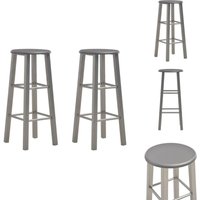 Barhocker 2 Stk. Anthrazit mdf - Barhocker - Stahlrahmen - mdf - Anthrazit - Küchenstuhl Barhocker 2 Stk. Anthrazit mdf - Barhocker - Stahlrahmen - mdf - Anthrazit - Küchenstuhl von VIDAXL