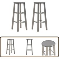 Barhocker 2 Stk. Anthrazit mdf - Barhocker - Stahlrahmen - mdf - Anthrazit - Küchenstuhl Barhocker 2 Stk. Anthrazit mdf - Barhocker - Stahlrahmen - mdf - Anthrazit - Küchenstuhl von VIDAXL