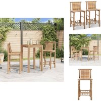 Barhocker 2 Stk. Bambus - Bambus Hocker - Barhocker - Barstuhl - Esszimmer Möbel - Outdoor Möbel von VIDAXL