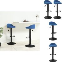 Barhocker 2 Stk. Blau Samt - Samtsitz - Barhocker Blau - Höhenverstellbarer Stuhl - Drehbares Barstool - Thekenhocker Barhocker 2 Stk. Blau Samt - Samtsitz - Barhocker Blau - Höhenverstellbarer Stuhl - Drehbares Barstool - Thekenhocker von VIDAXL