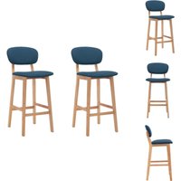Barhocker 2 Stk. Blau Stoff - Barhocker - Stuhl - Küchentischstuhl - Bartischstuhl - Modernes Möbel Barhocker 2 Stk. Blau Stoff - Barhocker - Stuhl - Küchentischstuhl - Bartischstuhl - Modernes Möbel von VIDAXL