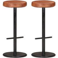 Barhocker 2 Stk. Braun Echtleder Vidaxl von VIDAXL