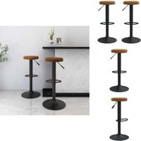 Barhocker 2 Stk. Braun Samt - Barhocker - Tresenhocker - Thekenhocker - Barstuhl von VIDAXL