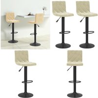 Barhocker 2 Stk. Creme Samt - Samtsessel - Barhocker - Drehbares Stuhl - Sitzsack - Creme Sessel - Home & Living Barhocker 2 Stk. Creme Samt - Samtsessel - Barhocker - Drehbares Stuhl - Sitzsack - Creme Sessel - Home & Living von VIDAXL