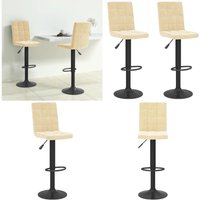 Vidaxl - Barhocker 2 Stk. Creme Samt - Samtsitz - Barhocker - Cremefarbene Möbel - Höhenverstellbar - Drehbare Barhocker - Home & Living von VIDAXL