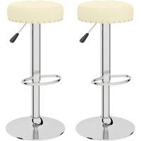 Barhocker 2 Stk. Creme Stoff Vidaxl von VIDAXL