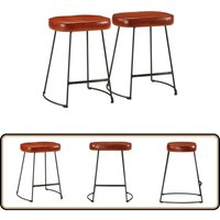 Barhocker 2 Stk. Dunkelbraun 40x29,5x53 cm - Barhocker - Sitzhocker - Küchentischsessel - Wohnzimmerhocker - Designerhocker von VIDAXL