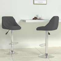 vidaXL Barhocker 2 Stk. Dunkelgrau Samt vidaXL Barhocker 2 Stk. Dunkelgrau Samt von VIDAXL