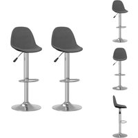 Barhocker 2 Stk. Dunkelgrau Stoff - Barhocker - Sitzhocker - Küchenhocker - Barstühle - Wohnzimmer Dekoration Barhocker 2 Stk. Dunkelgrau Stoff - Barhocker - Sitzhocker - Küchenhocker - Barstühle - Wohnzimmer Dekoration von VIDAXL