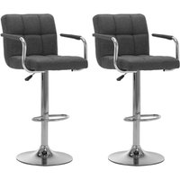 Barhocker 2 Stk. Dunkelgrau Stoff - Vidaxl von VIDAXL