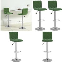 Barhocker 2 Stk. Dunkelgrün Samt - Barhocker - Samt Sessel - Küchenhocker - Drehbares Stuhl - Hochwertiger Barhocker - Home & Living von VIDAXL