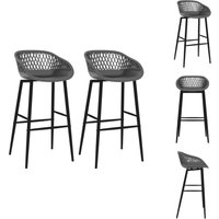 Barhocker 2 Stk. Grau - Barhocker - Stühle - Küchenstühle - Barstühle - Grau Barhocker 2 Stk. Grau - Barhocker - Stühle - Küchenstühle - Barstühle - Grau von VIDAXL