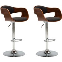 Barhocker 2 Stk. Grau Bugholz und Stoff Vidaxl von VIDAXL