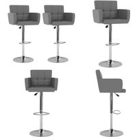 Barhocker 2 Stk. Grau Kunstleder - Barhocker - Küchenhocker - Sitzhocker - Grau - Kunstleder - Home & Living von VIDAXL