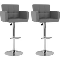 Barhocker 2 Stk. Grau Kunstleder Vidaxl von VIDAXL