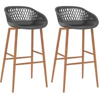 Barhocker 2 Stk. Grau Vidaxl von VIDAXL