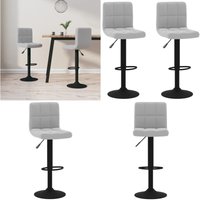 Barhocker 2 Stk. Hellgrau Samt - Samt Sessel - Barhocker Grau - Hochwertiger Stuhl - Drehbares Bürostuhl - Bartisch Stühle - Home & Living von VIDAXL