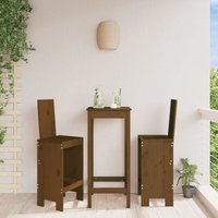 vidaXL Barhocker 2 Stk. Honigbraun 40x42x120 cm Massivholz Kiefer von VIDAXL