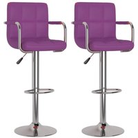 Barhocker 2 Stk. Lila Kunstleder Vidaxl von VIDAXL