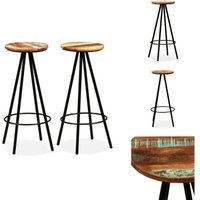 Barhocker 2 Stk. Massives Altholz - Industriel Style - Barhocker - Massiver Holzhöcker - Recyclingmöbel - Vintage Stuhl Barhocker 2 Stk. Massives Altholz - Industriel Style - Barhocker - Massiver Holzhöcker - Recyclingmöbel - Vintage Stuhl von VIDAXL