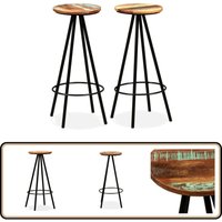 Barhocker 2 Stk. Massives Altholz - Industriel Style - Barhocker - Massiver Holzhöcker - Recyclingmöbel - Vintage Stuhl Barhocker 2 Stk. Massives Altholz - Industriel Style - Barhocker - Massiver Holzhöcker - Recyclingmöbel - Vintage Stuhl von VIDAXL