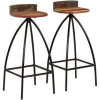 Barhocker 2 Stk. Massives Altholz Vidaxl von VIDAXL