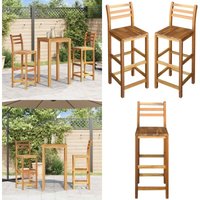 Barhocker 2 Stk. Massivholz Akazie - Holz Barhocker - Akazientisch - Gartenstühle Outdoor - Balkon Möbel - Esszimmer Stuhl - Home & Living von VIDAXL