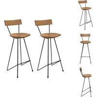 Barhocker 2 Stk. Massivholz Teak - Barhocker - Barstuhl - Barstühle - Barhocker Holz Barhocker 2 Stk. Massivholz Teak - Barhocker - Barstuhl - Barstühle - Barhocker Holz von VIDAXL