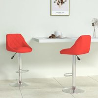 Vidaxl - Barhocker 2 Stk. Rot Kunstleder 303297 von VIDAXL