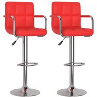 Barhocker 2 Stk. Rot Kunstleder Vidaxl von VIDAXL