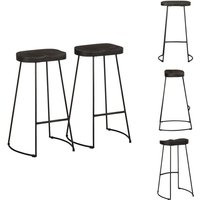 Barhocker 2 Stk. Schwarz 45x40x78 cm Mango Massivholz - Barhocker - Barstuhl - Stuhl - Bistrostuhl Barhocker 2 Stk. Schwarz 45x40x78 cm Mango Massivholz - Barhocker - Barstuhl - Stuhl - Bistrostuhl von VIDAXL