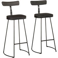 vidaXL Barhocker 2 Stk. Schwarz 49x43x103 cm Mango Massivholz vidaXL Barhocker 2 Stk. Schwarz 49x43x103 cm Mango Massivholz von VIDAXL