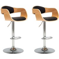 Barhocker 2 Stk. Schwarz Bugholz und Kunstleder Vidaxl von VIDAXL