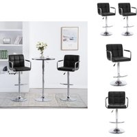 Barhocker 2 Stk. Schwarz Kunstleder - Barhocker - Küchenhocker - Sitzhocker - Hochstuhl - Designer Stuhl von VIDAXL