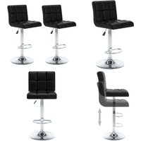 Barhocker 2 Stk. Schwarz Kunstleder - Barhocker - Küchenhocker - Sitzhocker - Hochstuhl - Schwarz - Home & Living von VIDAXL