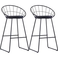 Barhocker 2 Stk. Schwarz Kunstleder - Vidaxl von VIDAXL
