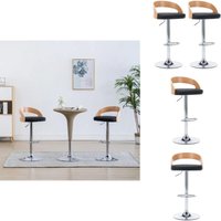 Vidaxl - Barhocker 2 Stk. Schwarz Kunstleder und Bugholz - Barhocker - Küchenstühle - Esszimmerstühle - Designerstühle - Schwarze Möbel von VIDAXL