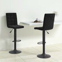 Barhocker 2 Stk. Schwarz Samt - Vidaxl von VIDAXL