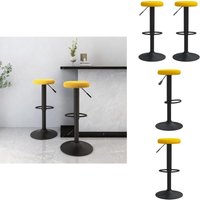 Barhocker 2 Stk. Senfgelb Samt - Barhocker - Tresenhocker - Thekenhocker - Barstuhl von VIDAXL