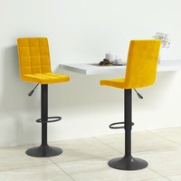 Barhocker 2 Stk. Senfgelb Samt Vidaxl von VIDAXL