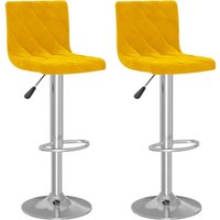 Barhocker 2 Stk. Senfgelb Samt Vidaxl von VIDAXL