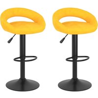 Barhocker 2 Stk. Senfgelb Samt vidaXL von VIDAXL