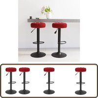 Barhocker 2 Stk. Weinrot Samt - Samt Sessel - Barhocker Rot - Drehbares Stuhl - Hocker Mit Fussablage - Küchenhocker Barhocker 2 Stk. Weinrot Samt - Samt Sessel - Barhocker Rot - Drehbares Stuhl - Hocker Mit Fussablage - Küchenhocker von VIDAXL