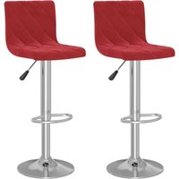 Barhocker 2 Stk. Weinrot Samt vidaXL Barhocker 2 Stk. Weinrot Samt vidaXL von VIDAXL