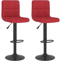 Barhocker 2 Stk. Weinrot Stoff Vidaxl von VIDAXL