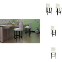 Barhocker 2 Stk. Weiß Kunstleder - Barhocker - Küchenhocker - Esszimmerstuhl - Designerstuhl - Wohnzimmerstuhl von VIDAXL