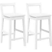 Barhocker 2 Stk. Weiß Massivholz Gummibaum Vidaxl Barhocker 2 Stk. Weiß Massivholz Gummibaum Vidaxl von VIDAXL